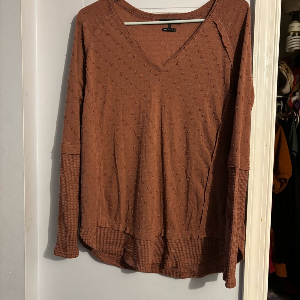Miss Me Rust V-Neck Women's Top